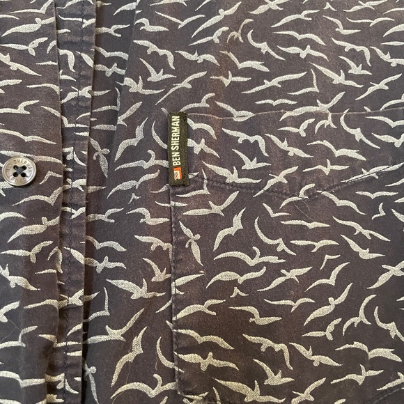 Ben Sherman Blue Short Sleeve Button Down - Picture 2 of 4